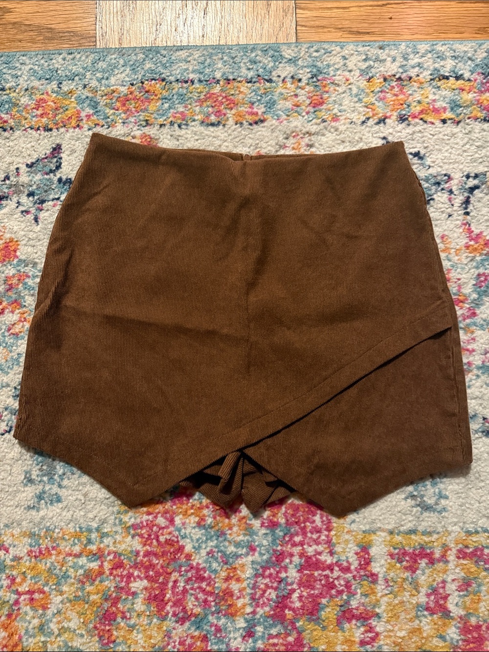 SHEIN Brown Asymmetrical Skort